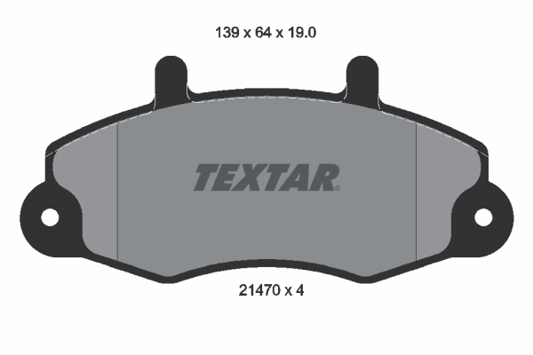 TEXTAR Kit pastiglie freno, Freno a disco 2147001