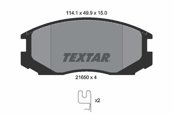 TEXTAR Brake Pad Set, disc brake 2165001