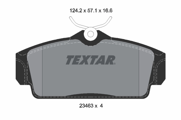 TEXTAR Kit pastiglie freno, Freno a disco 2346302