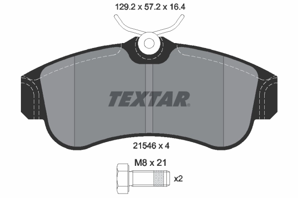 TEXTAR Kit pastiglie freno, Freno a disco 2154601