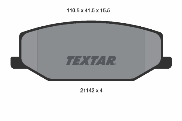 TEXTAR Kit pastiglie freno, Freno a disco 2114202