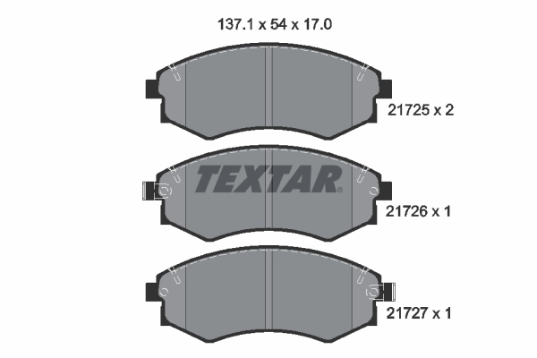 TEXTAR Jogo de pastilhas para travão de disco 2172501