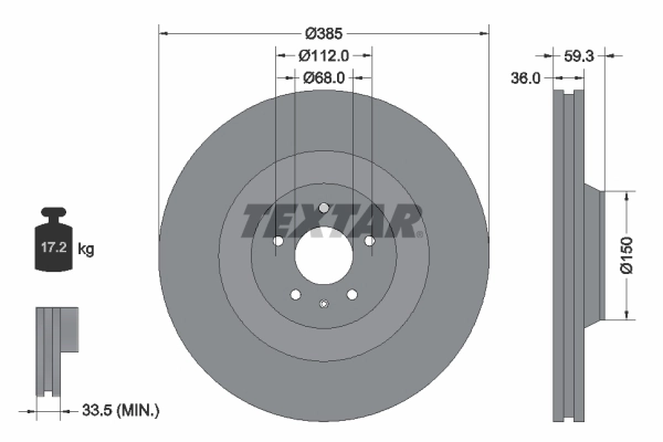 TEXTAR Bremsscheibe 92184203