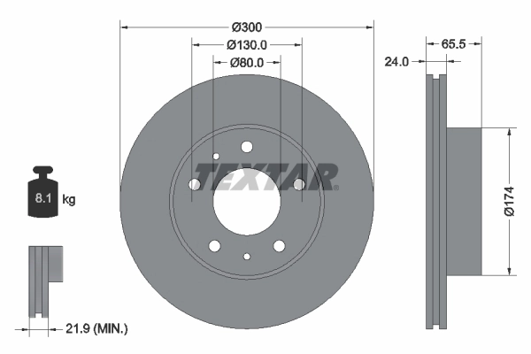 TEXTAR Bremsscheibe 92116703