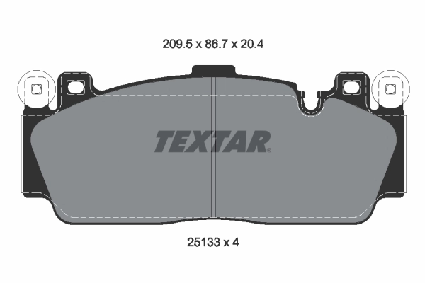 TEXTAR Kit pastiglie freno, Freno a disco 2513301