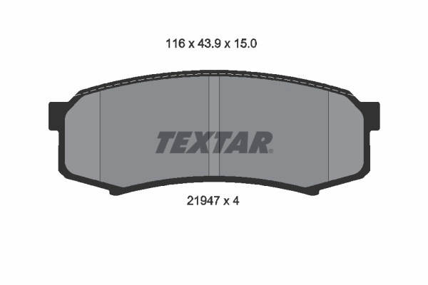 TEXTAR Kit pastiglie freno, Freno a disco 2194701