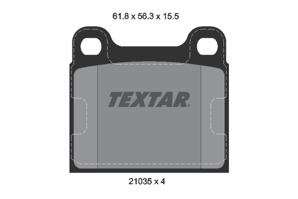 TEXTAR ערכת רפידות בלם, בלמי דיסק 2103501