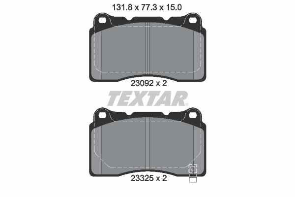 TEXTAR Set Pad Brek, Brek Piring 2309204