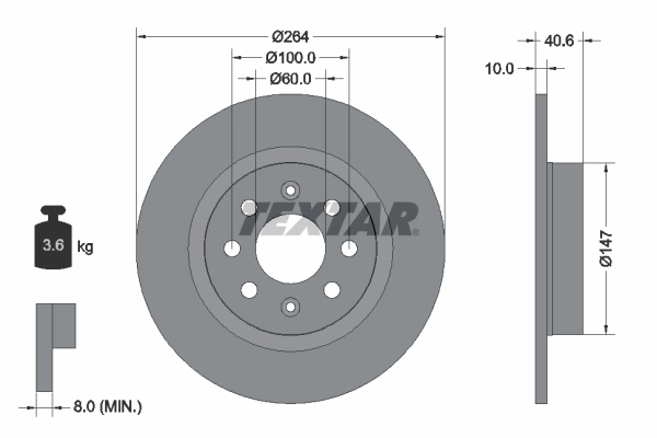 TEXTAR Bremsscheibe 92145903