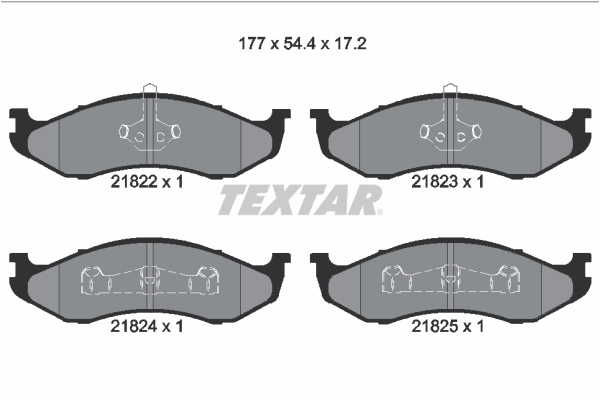 TEXTAR Kit pastiglie freno, Freno a disco 2182202
