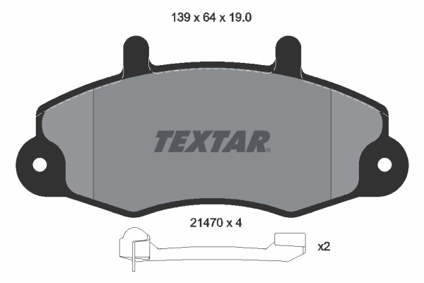 TEXTAR Fren balata seti, diskli fren 2147002