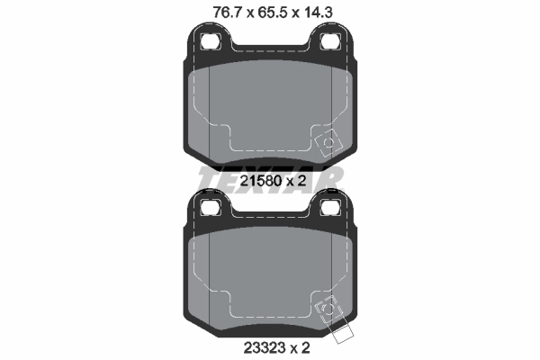 TEXTAR Set Pad Brek, Brek Piring 2158001