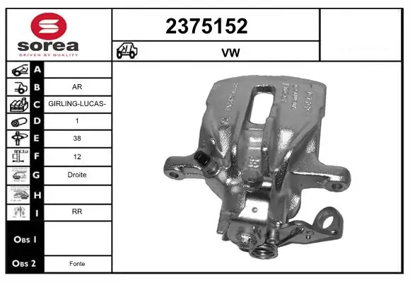 EAI Pinza de freno 2375152