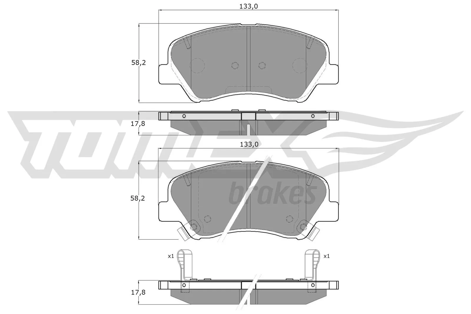 TOMEX Brakes Bremsbelagsatz, Scheibenbremse TX 17-85