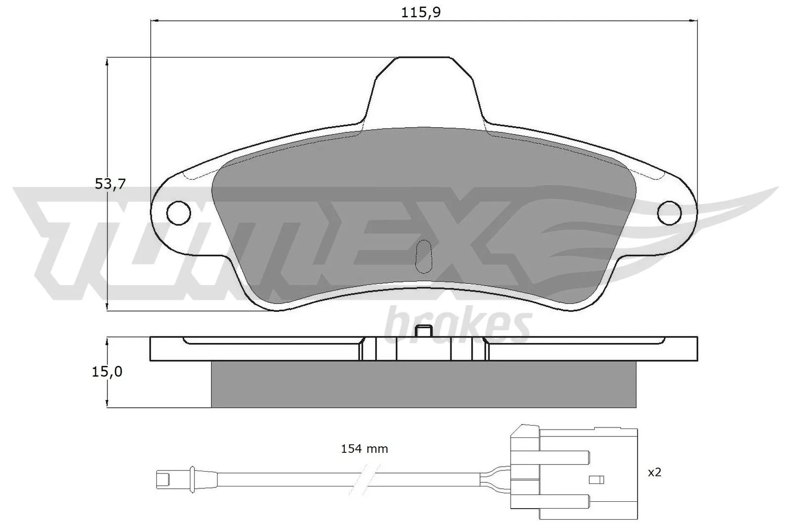 TOMEX Brakes ערכת רפידות בלם, בלמי דיסק TX 11-201