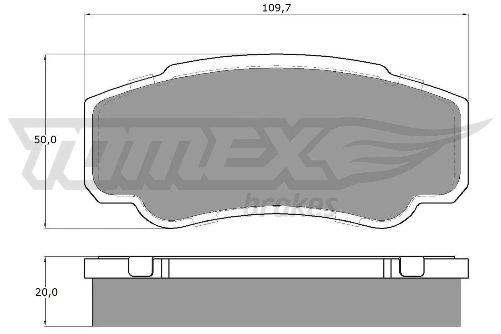 TOMEX Brakes ブレーキパッドセット、ディスクブレーキ TX 12-46