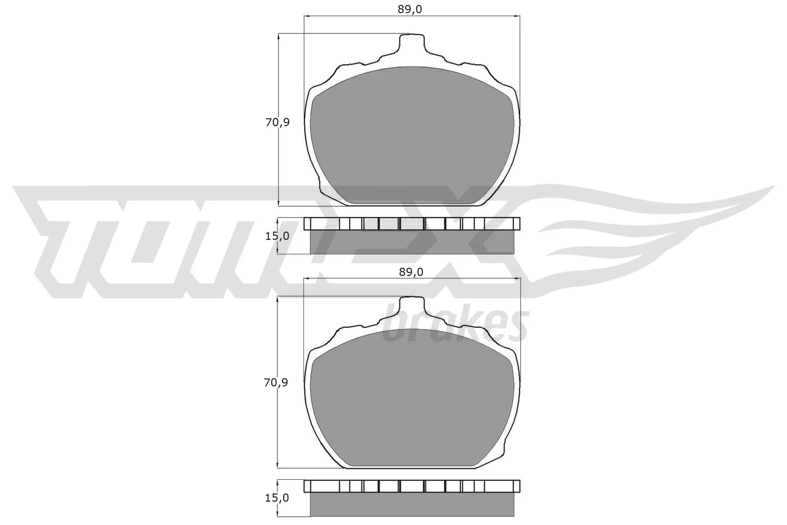 TOMEX Brakes Kit pastiglie freno, Freno a disco TX 10-60