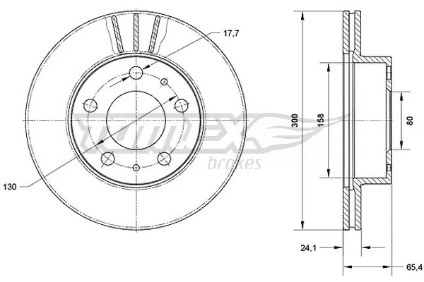 TOMEX Brakes Bremsscheibe TX 70-60