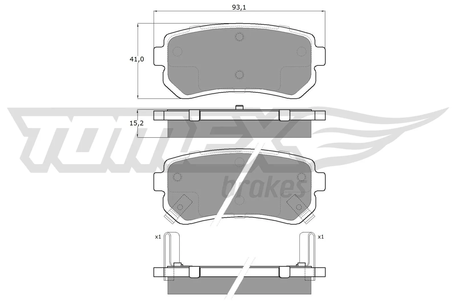 TOMEX Brakes Bremsbelagsatz, Scheibenbremse TX 15-66