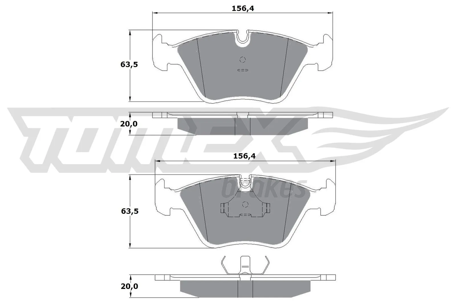 TOMEX Brakes Kit pastiglie freno, Freno a disco TX 10-69