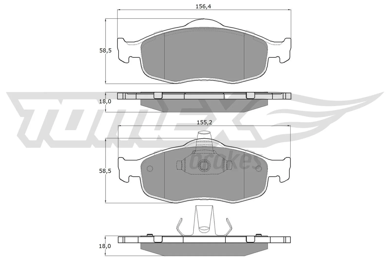 TOMEX Brakes Fren balata seti, diskli fren TX 11-19