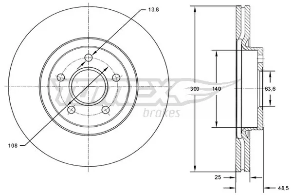 TOMEX Brakes Bremsscheibe TX 71-77