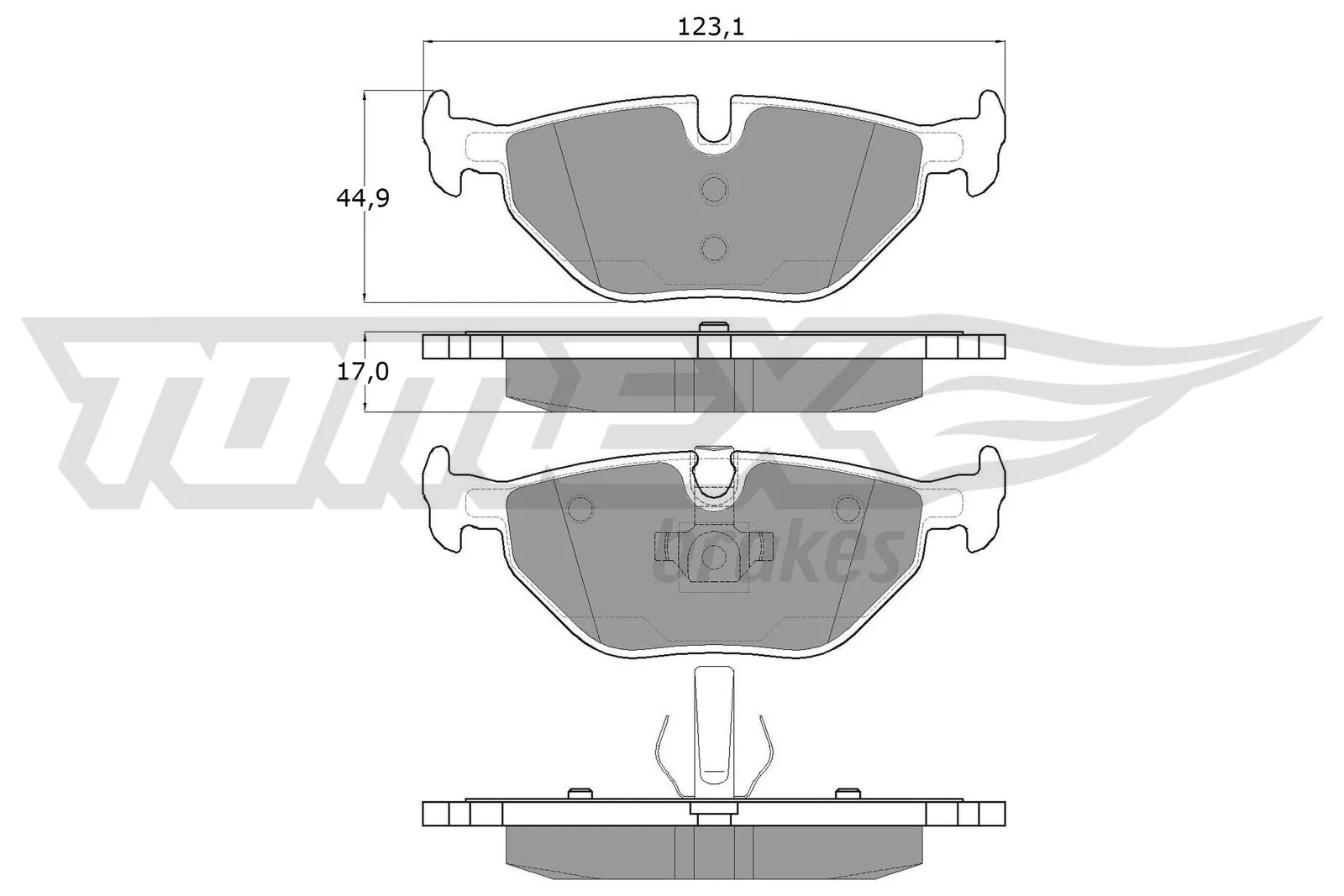 TOMEX Brakes Kit pastiglie freno, Freno a disco TX 13-17