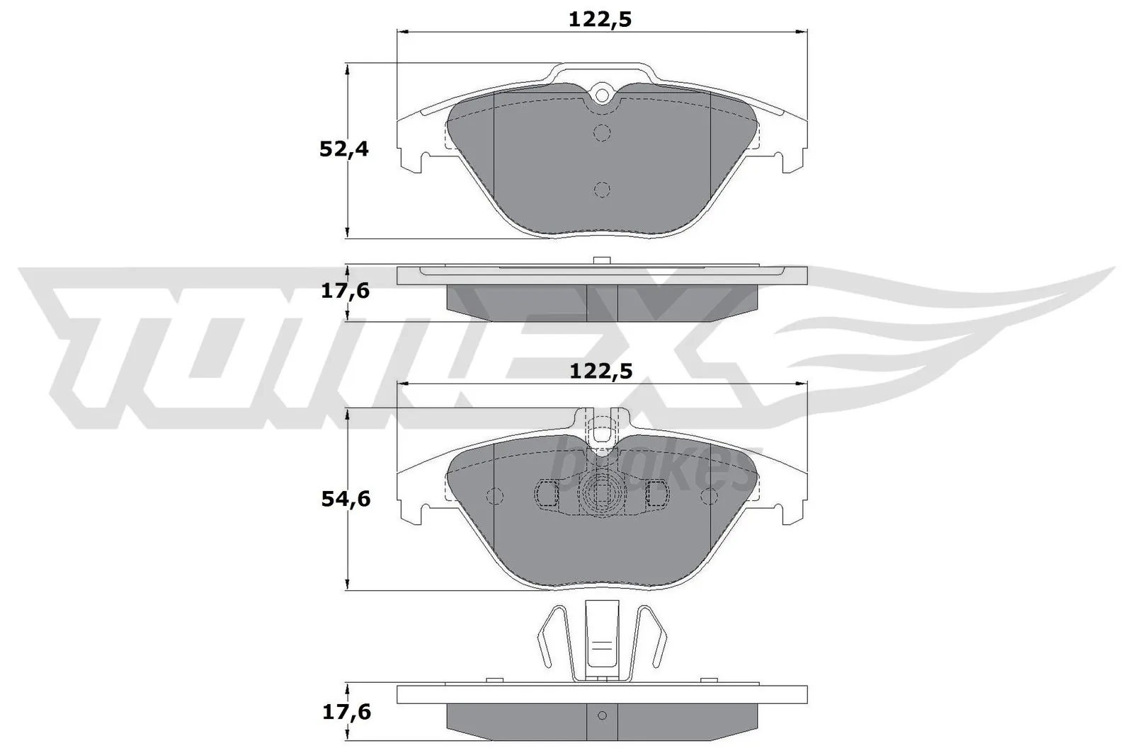 TOMEX Brakes Set Pad Brek, Brek Piring TX 17-39