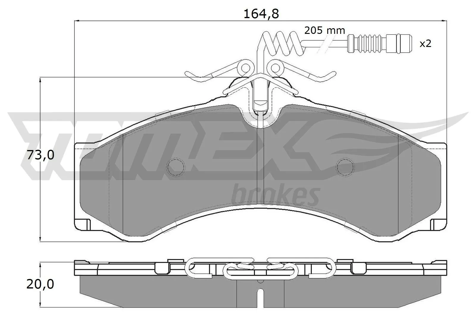 TOMEX Brakes Kit de plaquettes de frein, frein à disque TX 11-481