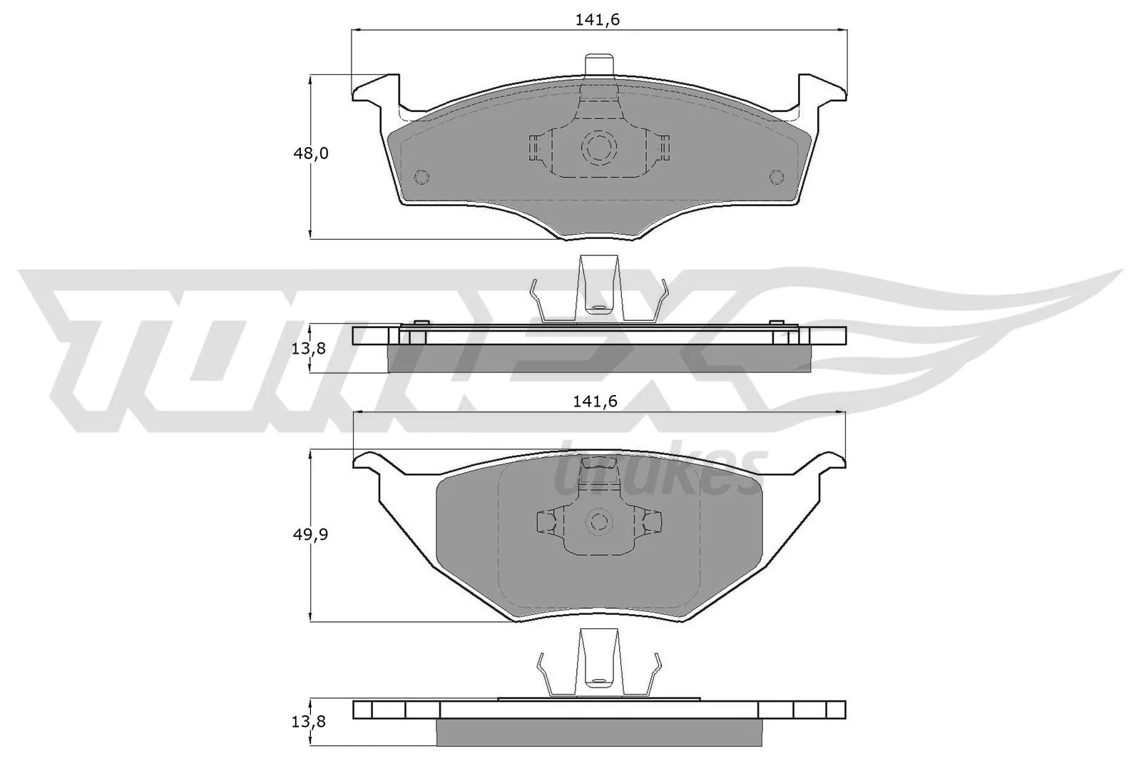 TOMEX Brakes Fren balata seti, diskli fren TX 17-10