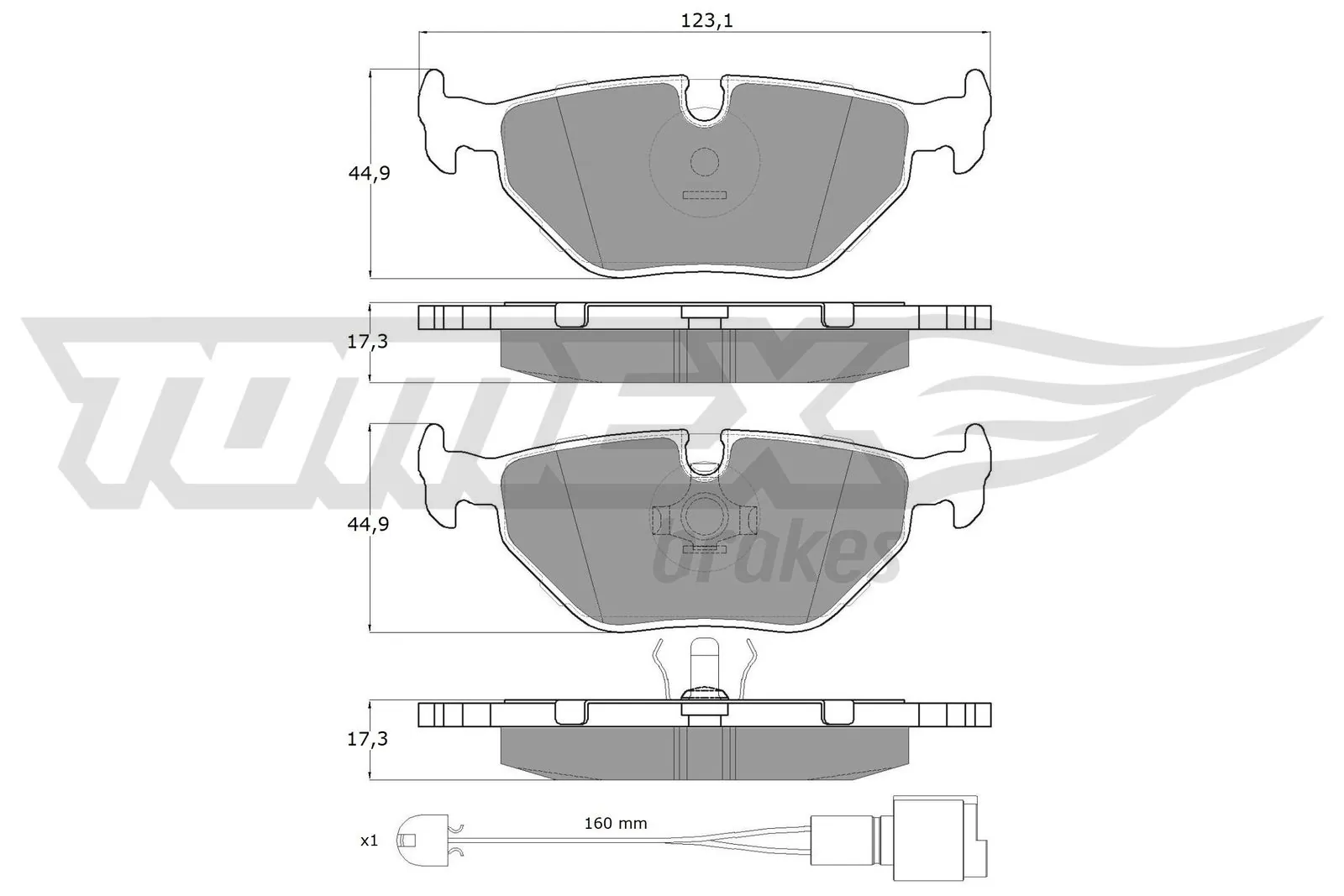 TOMEX Brakes ブレーキパッドセット、ディスクブレーキ TX 10-701