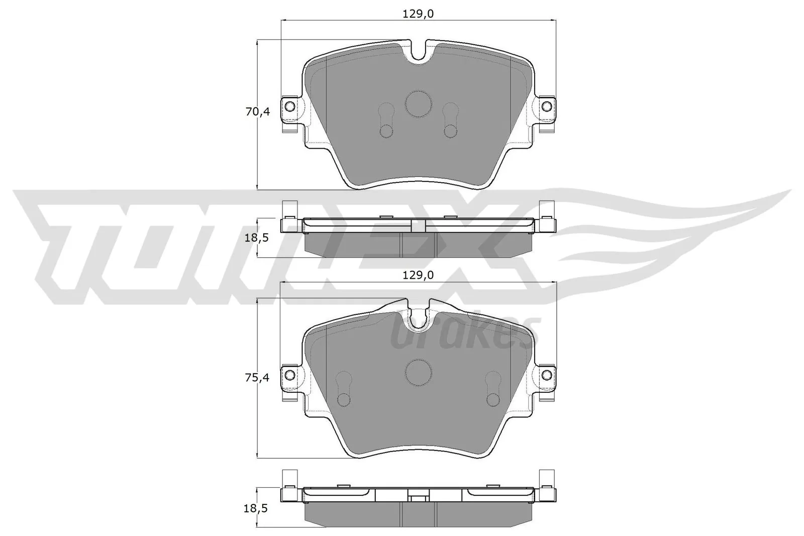 TOMEX Brakes 브레이크 패드 세트, 디스크 브레이크 TX 18-43