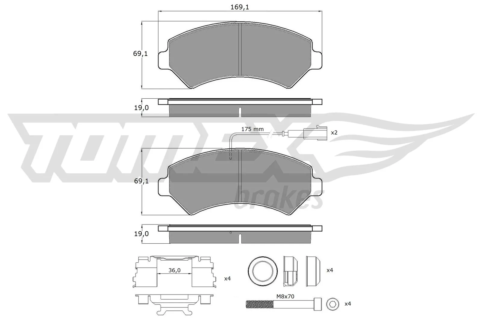 TOMEX Brakes 刹车片 TX 14-401