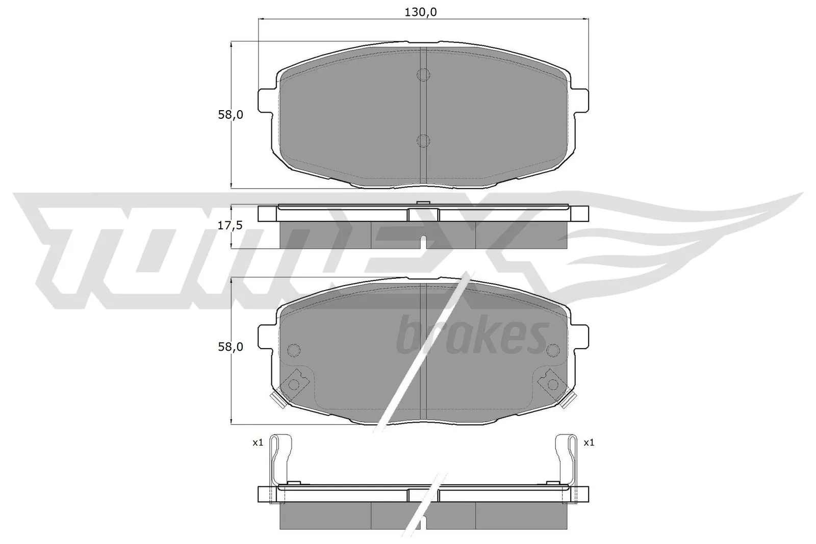 TOMEX Brakes Bremsbelagsatz, Scheibenbremse TX 14-99