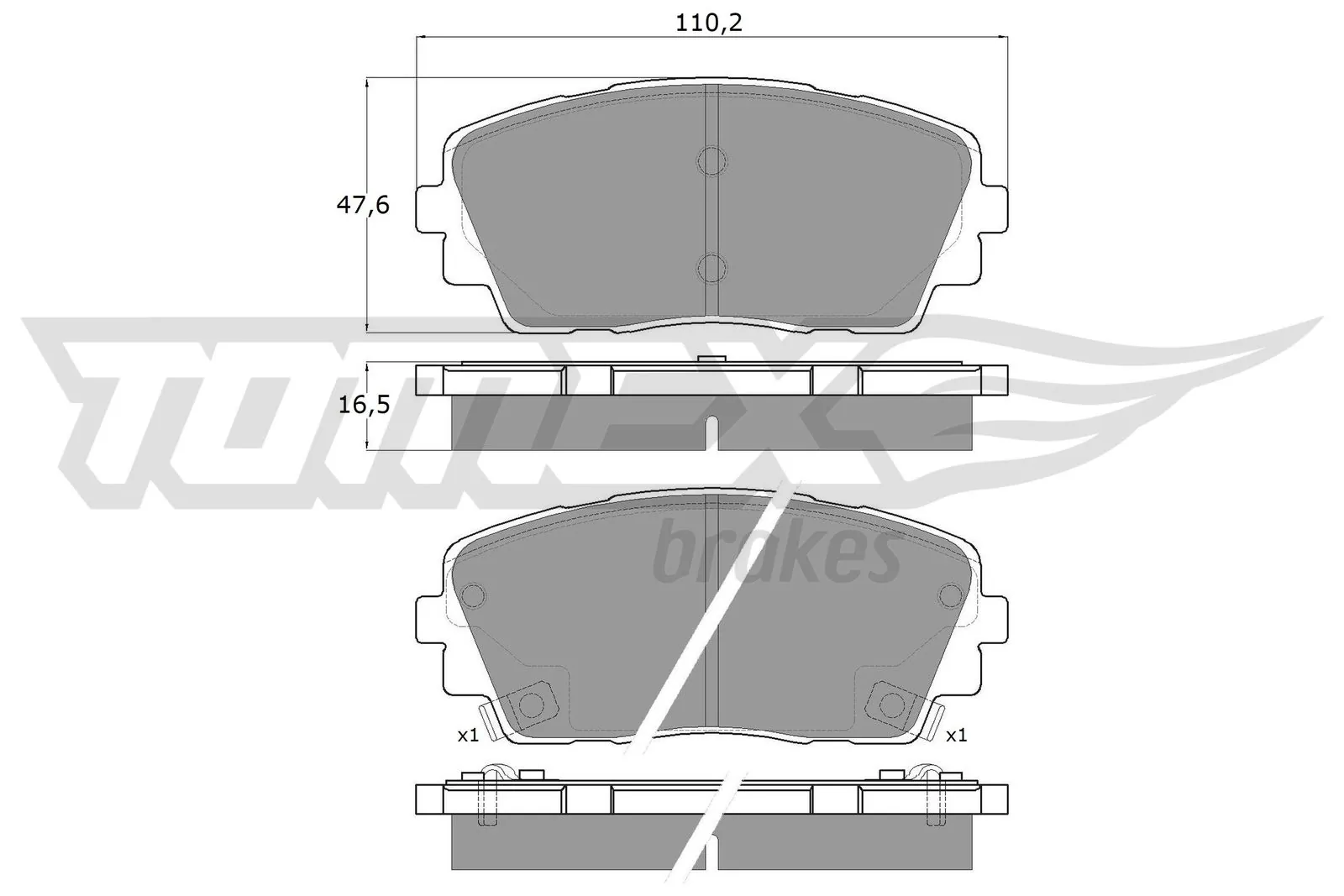 TOMEX Brakes Kit pastiglie freno, Freno a disco TX 18-30