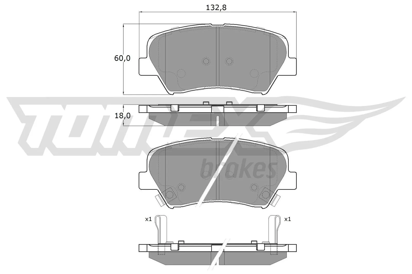 TOMEX Brakes Fren balata seti, diskli fren TX 17-68