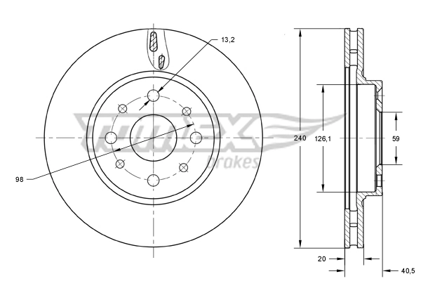 TOMEX Brakes 브레이크 디스크 TX 73-73