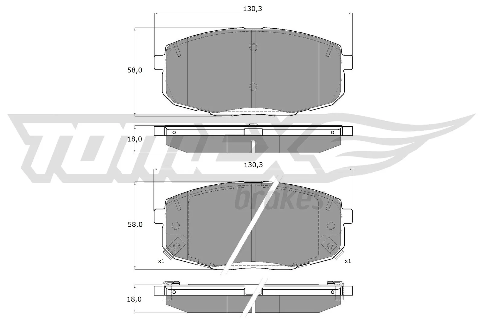 TOMEX Brakes Bremsbelagsatz, Scheibenbremse TX 14-991