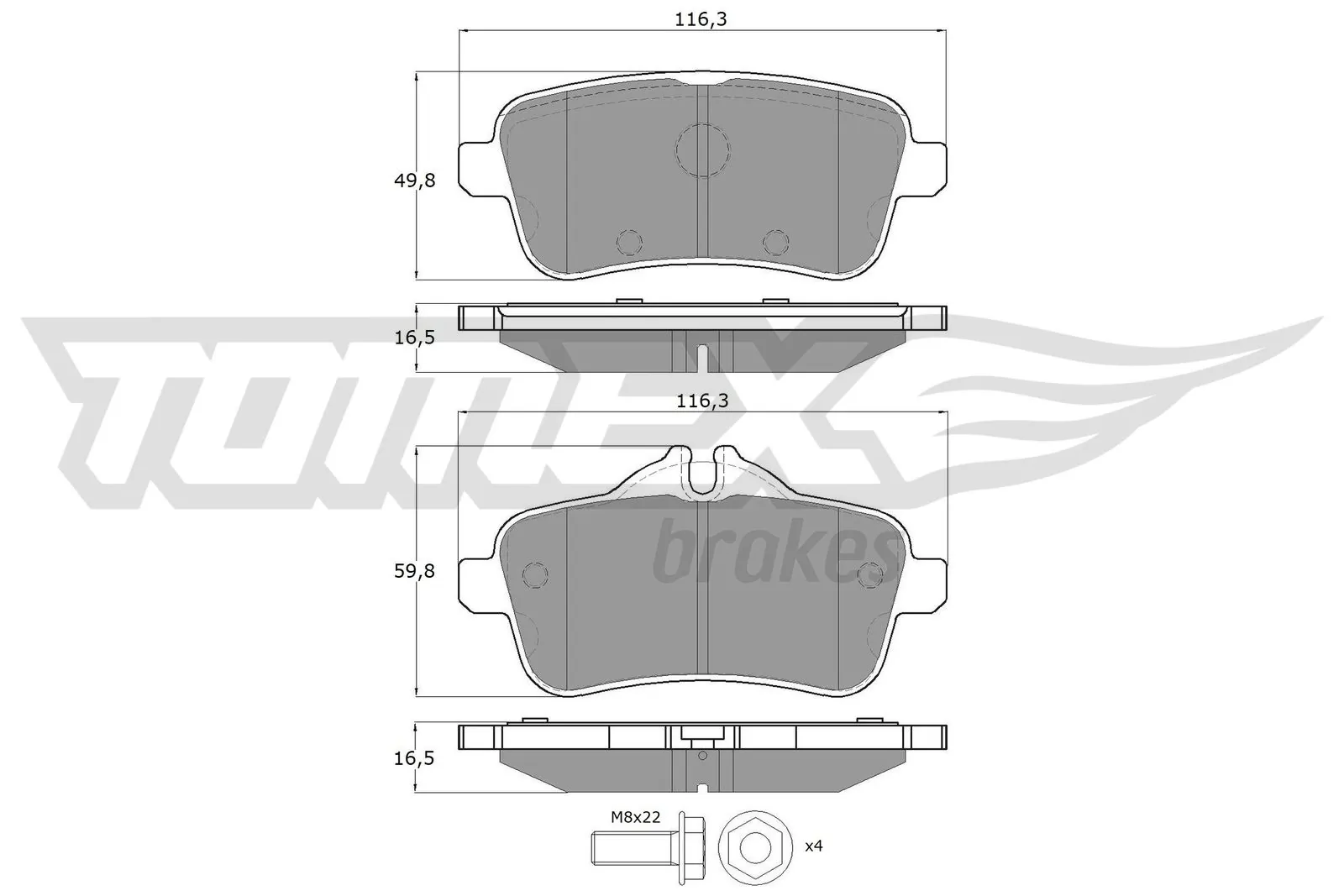 TOMEX Brakes Kit pastiglie freno, Freno a disco TX 18-79