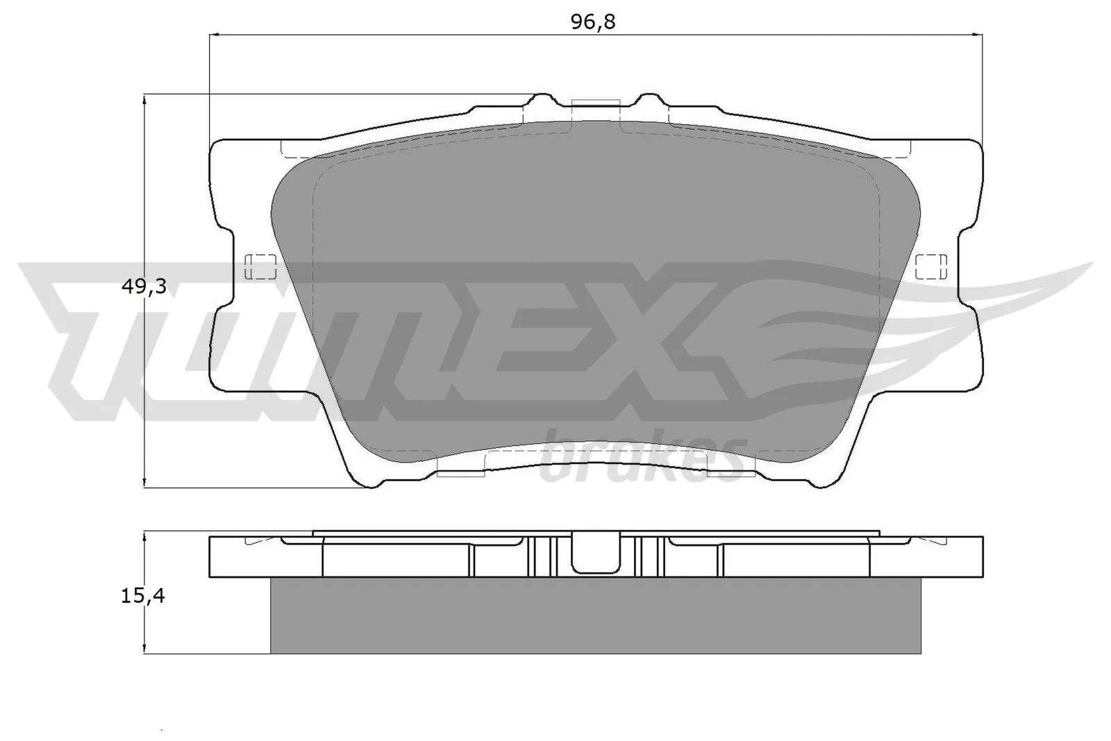 TOMEX Brakes Set Pad Brek, Brek Piring TX 15-73