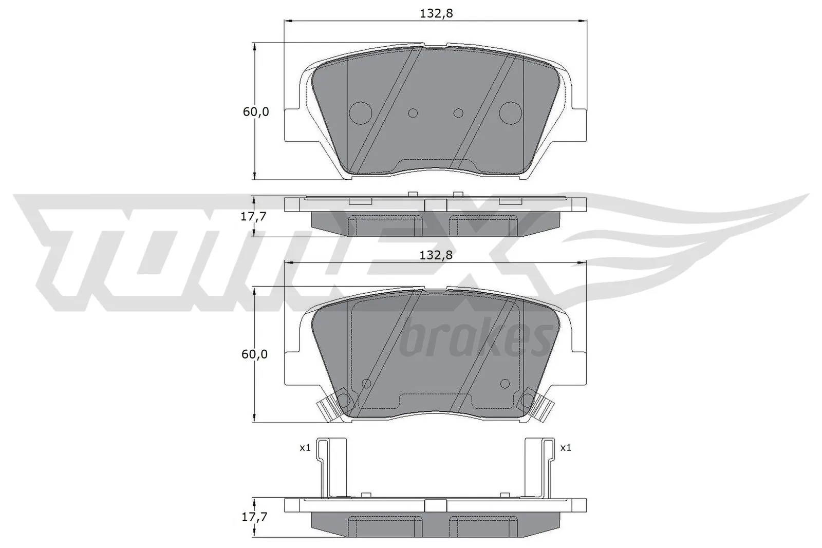 TOMEX Brakes Bremsbelagsatz, Scheibenbremse TX 17-46