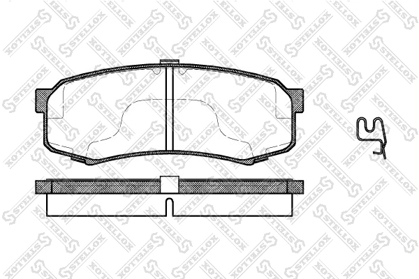 STELLOX Kit pastiglie freno, Freno a disco 424 004B-SX