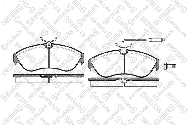 STELLOX Set bantalan rem, rem cakram 498 002-SX