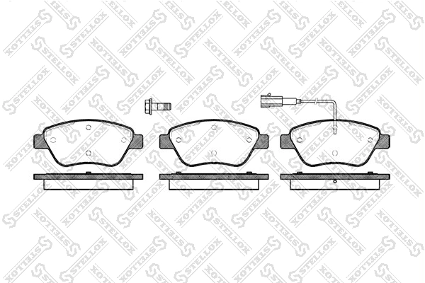 STELLOX Kit pastiglie freno, Freno a disco 869 001-SX