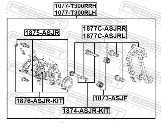 FEBEST 브레이크 캘리퍼 1077-T300RRH