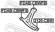 FEBEST Suspensión, Brazo oscilante FDAB-CBWFB