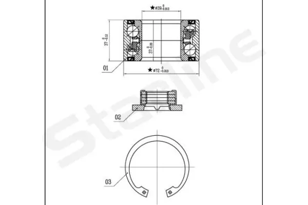 STARLINE Kit cuscinetto ruota LO 03531