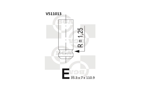 BGA Soupape d'admission V511013