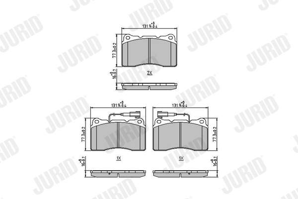 JURID Set Pad Brek, Brek Piring 571952J