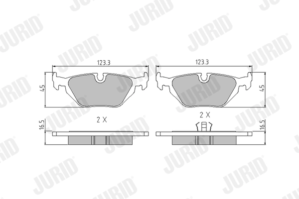 JURID ブレーキパッドセット、ディスクブレーキ 571527J